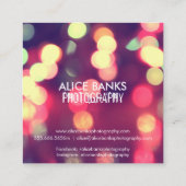 Undeutliche Licht-Visitenkarten Quadratische Visitenkarte (Rückseite)