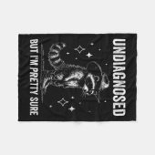 Undiagnosed But I'm Pretty Sure Funny Autism Racco Fleecedecke (Vorderseite (Horizontal))