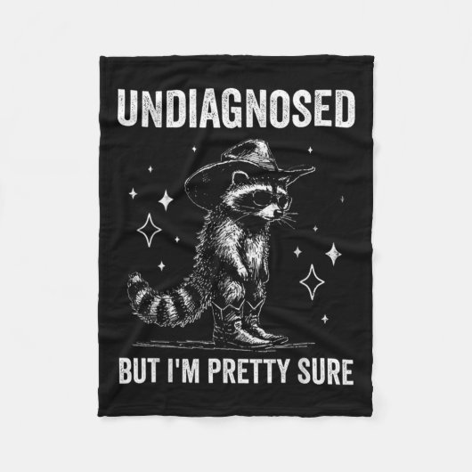 Undiagnosed But I'm Pretty Sure Funny Autism Racco Fleecedecke (Vorderseite)