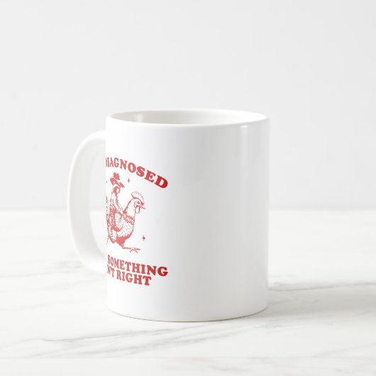 Undiagnosed But Soing Ain't Right Funny Raccoon Ch Kaffeetasse (Vorderseite Links)