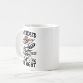 Undiagnosed Soing Aint Right Funny Raccoon Zza Owl Kaffeetasse (Vorderseite Links)