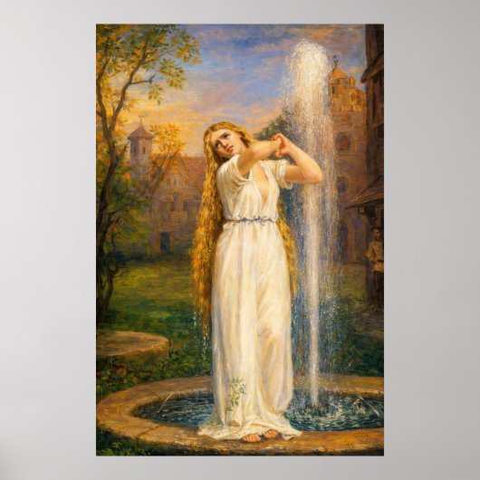 Undine by John William Waterhouse (Vibrant Colors) Poster (Vorne)