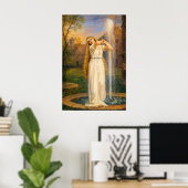 Undine by John William Waterhouse (Vibrant Colors) Poster (Heimbüro)