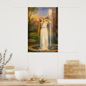 Undine by John William Waterhouse (Vibrant Colors) Poster (Küche)