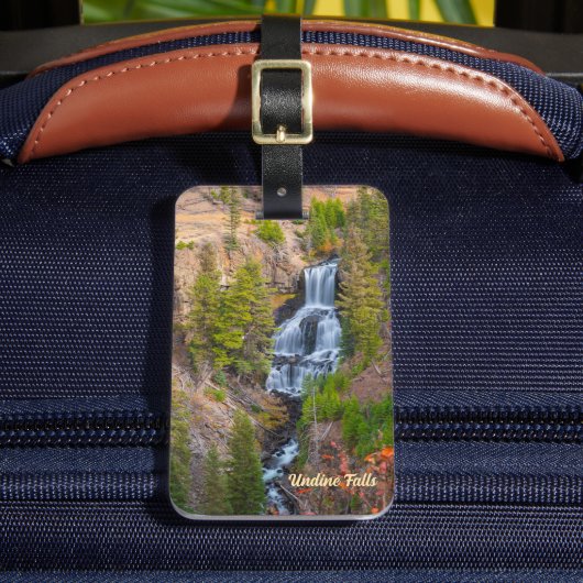 Undine Falls Lava Creek Yellowstone Nationalpark Gepäckanhänger (Vorderseite Insitu 2)