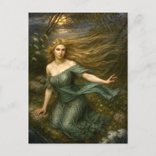 Undine im Mondlicht Postkarte (Vorderseite)
