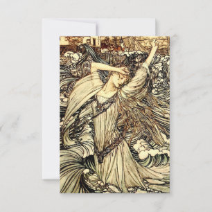 „Undine in den Wellen“ von Arthur Rackham RSVP Karte