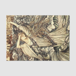 „Undine in den Wellen“ von Arthur Rackham Seidenpapier