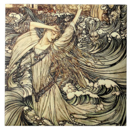 "Undine in the Waves" von Arthur Rackham Fliese