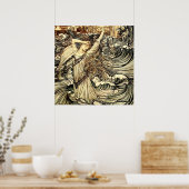 "Undine in the Waves" von Arthur Rackham Poster (Küche)