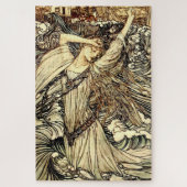 "Undine in the Waves" von Arthur Rackham Puzzle (Vertikal)