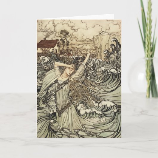Undine von Arthur Rackham Karte (Vorderseite)