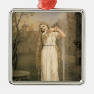 Undine (von John William Waterhouse) Ornament Aus Metall