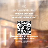 undurchsichtig | QR Code Menü Scan Order Transpare Fensteraufkleber (Blatt 2)