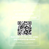 undurchsichtig | QR Code Menü Scan Order Transpare Fensteraufkleber (Blatt 3)