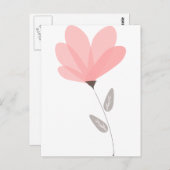 undurchsichtige Blume Postkarte (Vorne/Hinten)