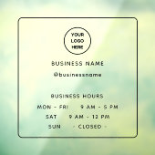 Undurchsichtige Minimalistische Öffnungszeit mit L Fensteraufkleber (Blatt 3)