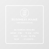 Undurchsichtige Minimalistische Öffnungszeit mit L Fensteraufkleber (Blatt)