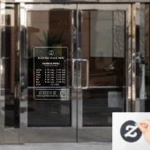 Undurchsichtige, weiße Geschäftszeiten mit Logo Fensteraufkleber (Büro Tür)