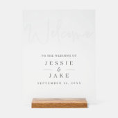 Undurchsichtige Wirkung Hochzeitsempfang Acrylschild (Vorderseite)