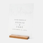 Undurchsichtige Wirkung Hochzeitsempfang Acrylschild (Winkel)