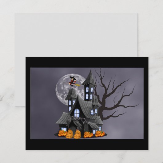 undurchsichtiger Halloween Postkarte (Vorne/Hinten)