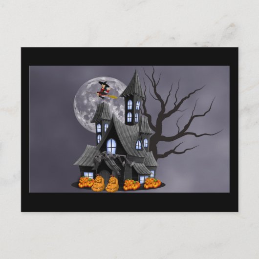 undurchsichtiger Halloween Postkarte (Vorderseite)