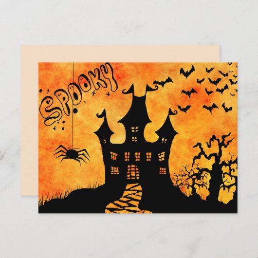 undurchsichtiger Halloween Postkarte (Vorne/Hinten)