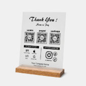 Undurchsichtiger sauberer Scan, um 3 QR-Codes zu b Acrylschild (Winkel)