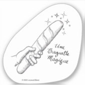 "Une Baguette Magique" Punny French Sticker (Vorderseite)