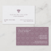 Une Lilie Visitenkarte (Vorne/Hinten)