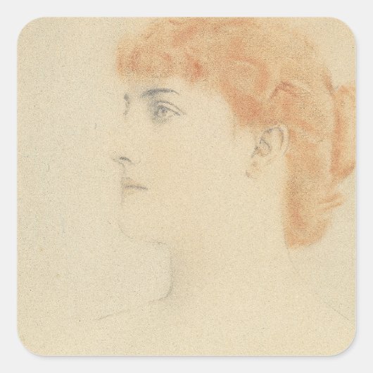 Une Parisienne | 1916 Quadratischer Aufkleber (Vorderseite)