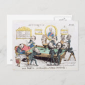 Une partie de Billard au Cercle Imperial' Postkarte (Vorne/Hinten)