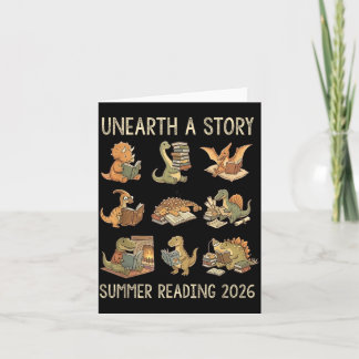 Unearth a Story Summer 2026 Dinosaur Reading Books Karte