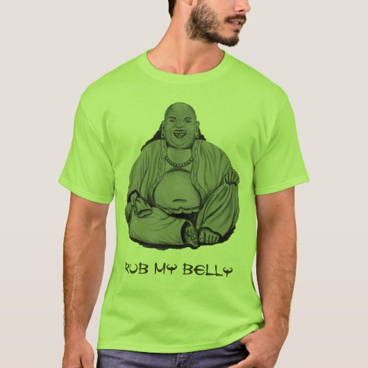 Unebenheits-Buddha-Bauch T-Shirt (Vorderseite)