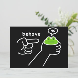 Unehrlicher Frosch Frosch Meme Benehmen Nein Carto Einladung