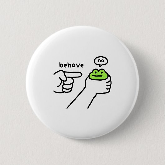 Unehrlicher Frosch Lustiger Frosch Meme Benehmen N Button (Vorderseite)