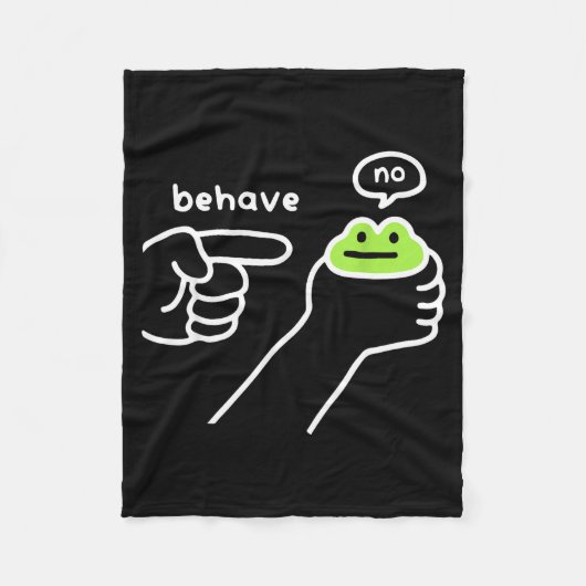 Unehrlicher Frosch Lustiger Frosch Meme Benehmen N Fleecedecke (Vorderseite)