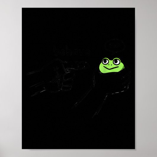 Unehrlicher Frosch Lustiger Frosch Meme Benehmen N Poster (Vorne)