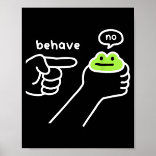 Unehrlicher Frosch Lustiger Frosch Meme Benehmen N Poster