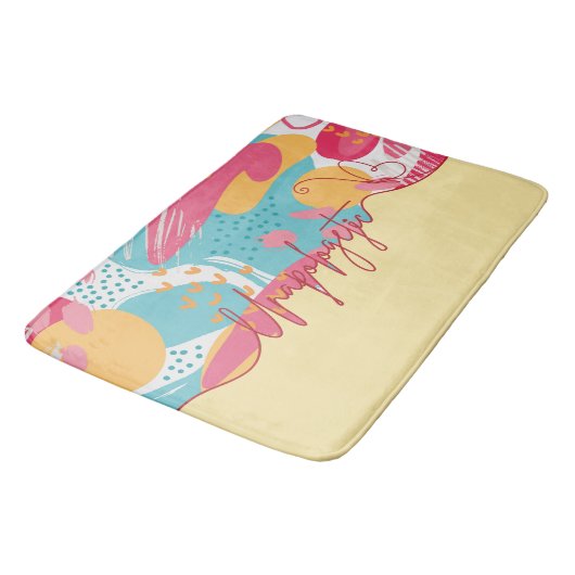 Uneingeschränkt kühne feminine Aussage Badematte (Schrägansicht)