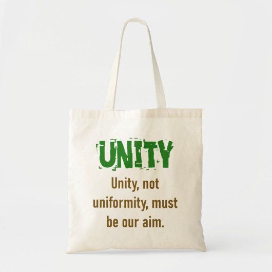 Uneinheitlichkeit - Unity Quote Tragetasche (Vorne)