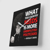Unemployed Politicians - Angela Davis Quadratische Wanduhr (Winkel)