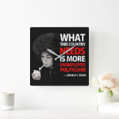 Unemployed Politicians - Angela Davis Quadratische Wanduhr (Zuhause)