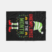 Unemployee Of The Month Funny Unemployed Christmas Fleecedecke (Vorderseite (Horizontal))