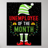 Unemployee Of The Month Funny Unemployed Christmas Poster (Vorne)