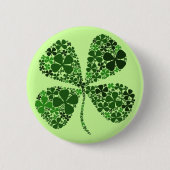 Unendlich glücklicher 4 Blatt Klee Button (Vorderseite)