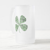 Unendlich glücklicher 4 Blatt Klee Mattglas Bierglas (Vorderseite Links)