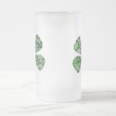 Unendlich glücklicher 4 Blatt Klee Mattglas Bierglas (Mittel)