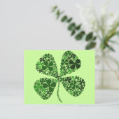 Unendlich glückliches 4-Blatt Kleber Postkarte (Stehend Vorderseite)